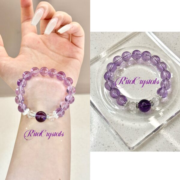 Amethyst Crystal Bracelet with Accents